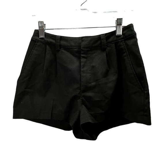 Divided H&M High Waisted Shorts size 2 Black Pleated Women - Picture 1 of 3